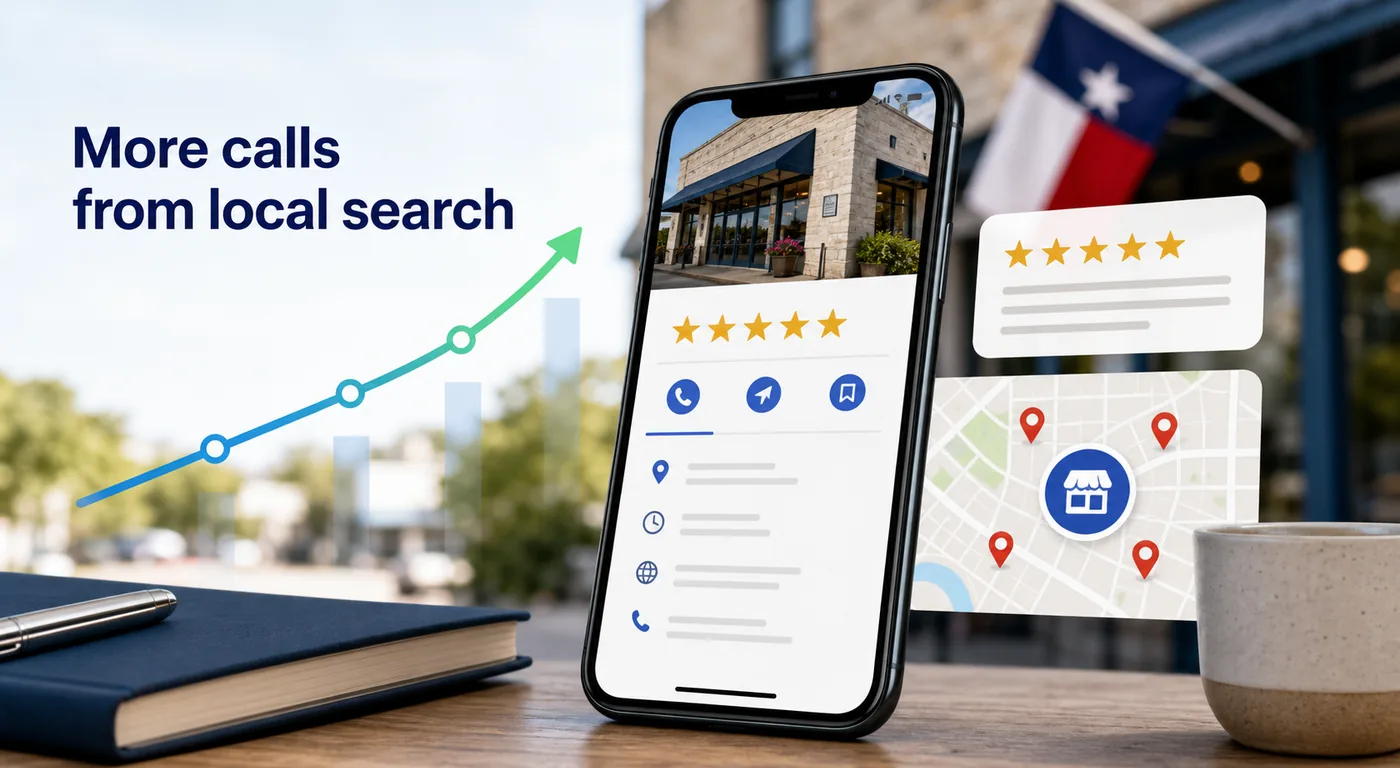 Illustrative local search profile and review growth concept